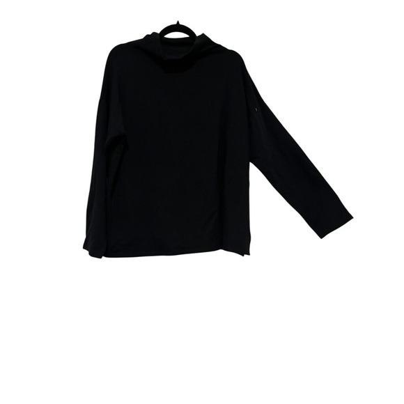 Eileen Fisher Sweaters - Eileen Fisher sz L black high mock neck minimalist long sleeve sweater LL